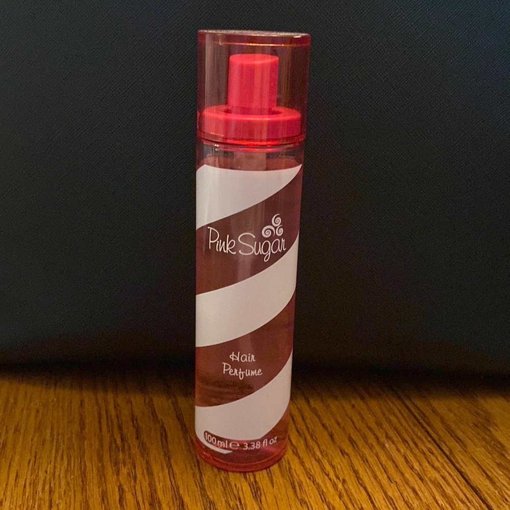 Pink sugar hair perfume.